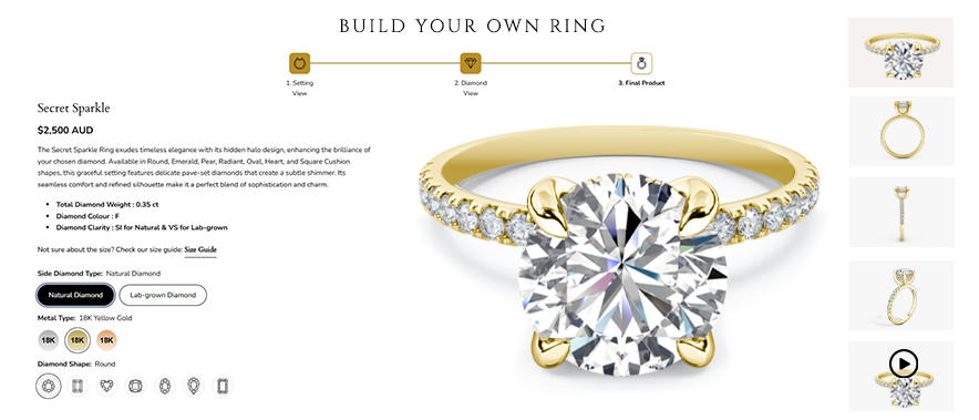 Ring Builder for Shopify & WordPress | BrillianceHub Australia